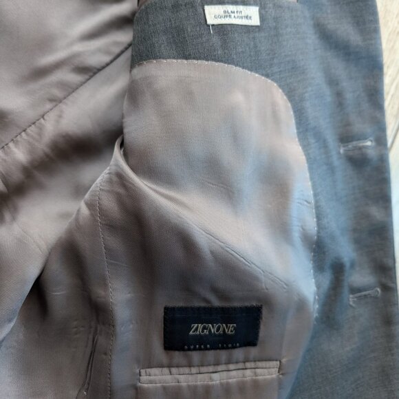 Joseph Abboud Men’s 2-Piece Gray Wool Suit 42R Jacket 34R Pants Union Made Canad - Picture 11 of 15